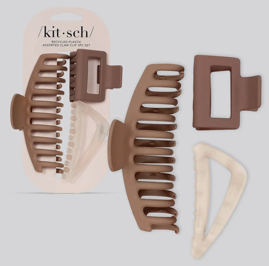 Kitsch Assorted Claw Clip 3PC Set
