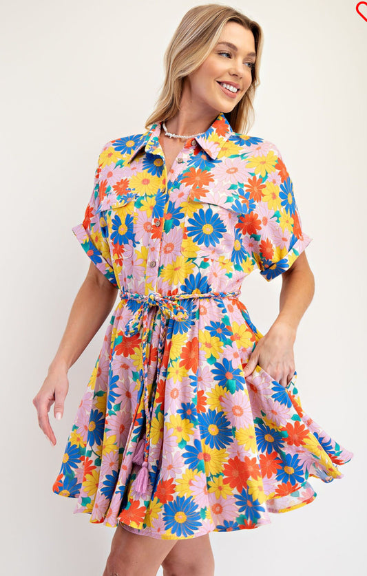 Easel Floral Dress