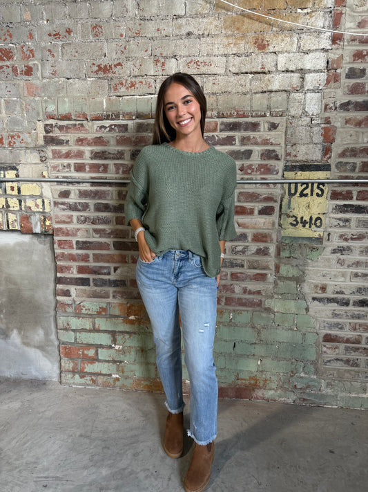 Mica Mid Rise Cigarette Crop Jeans
