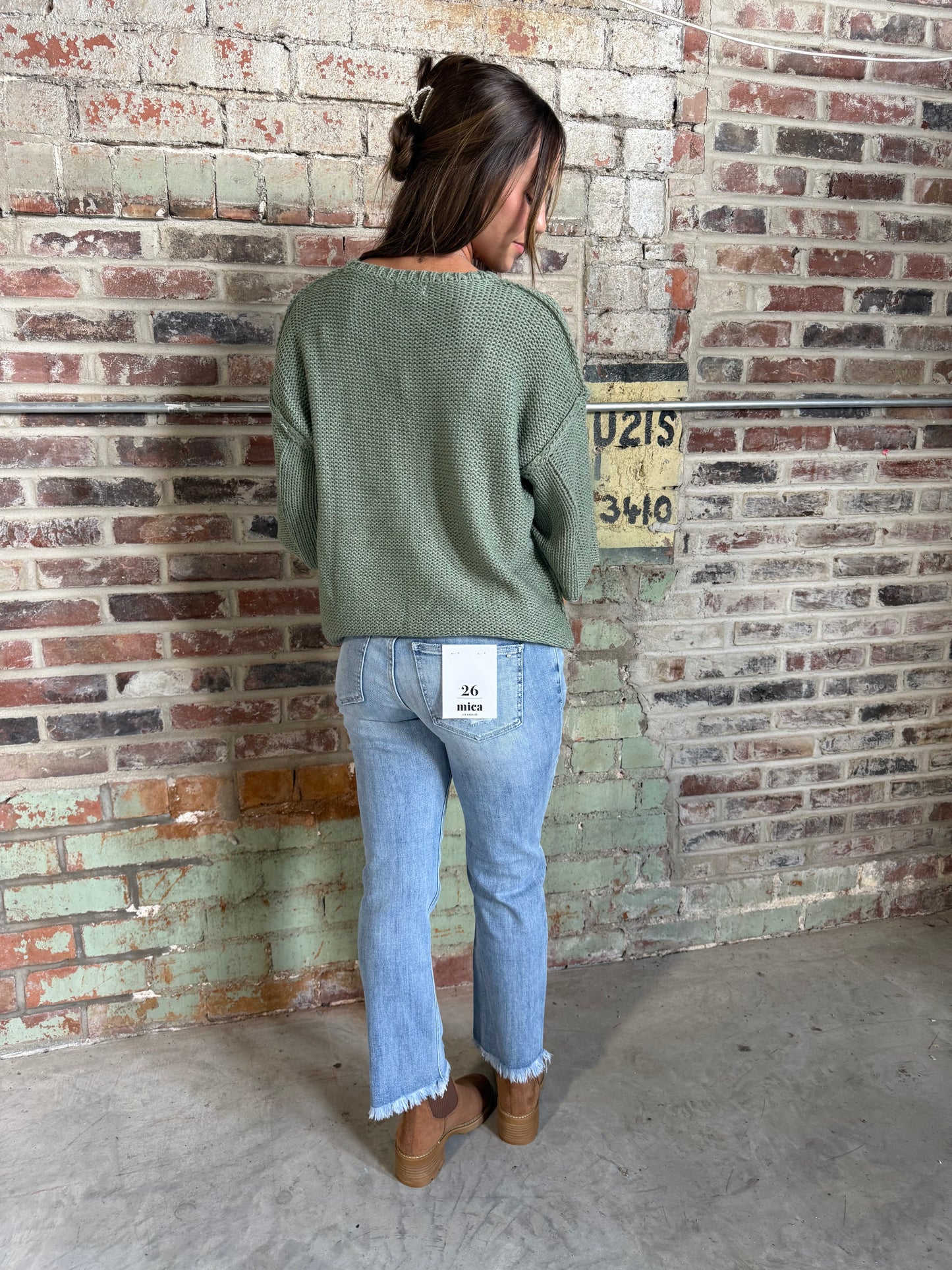 Mica Mid Rise Cigarette Crop Jeans